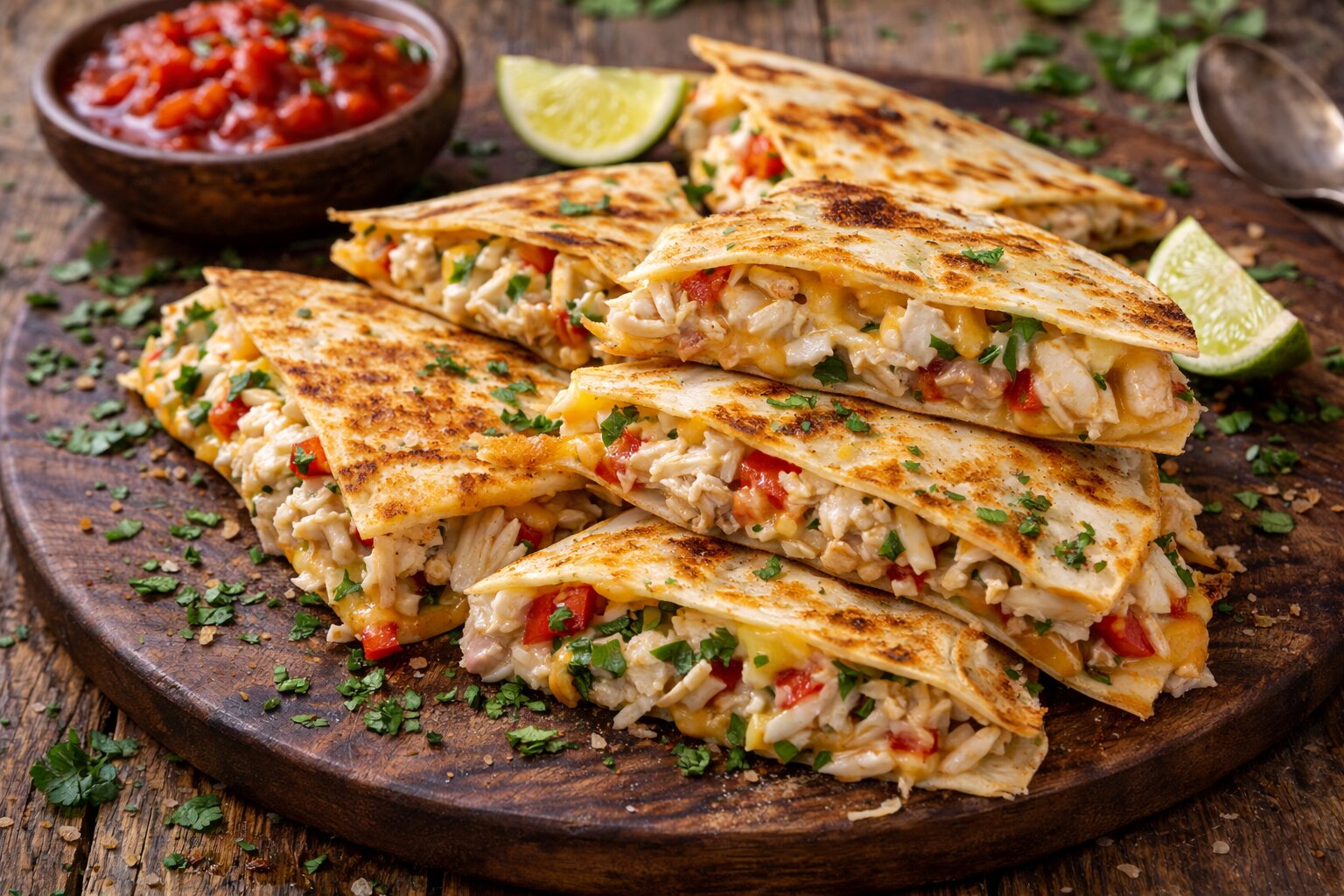 Cheesy Crab Quesadillas